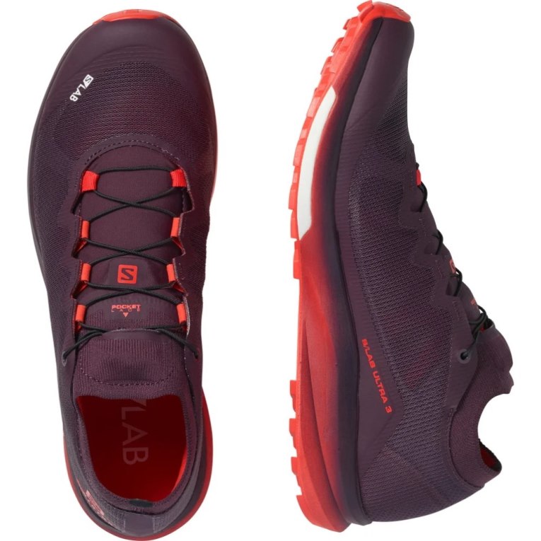 Sapatilhas Trail Running Salomon S/Lab Ultra 3 Masculino Bordeaux | PT T34768